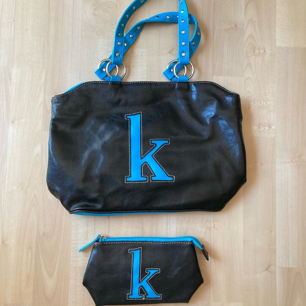 FASHION EXPRESS K letter handbag and cosmetic bag